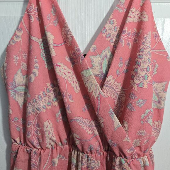 BooHoo Women 6 Paisley Print Wrap Strappy Wide Leg Jumpsuit NWT - Picture 3 of 16